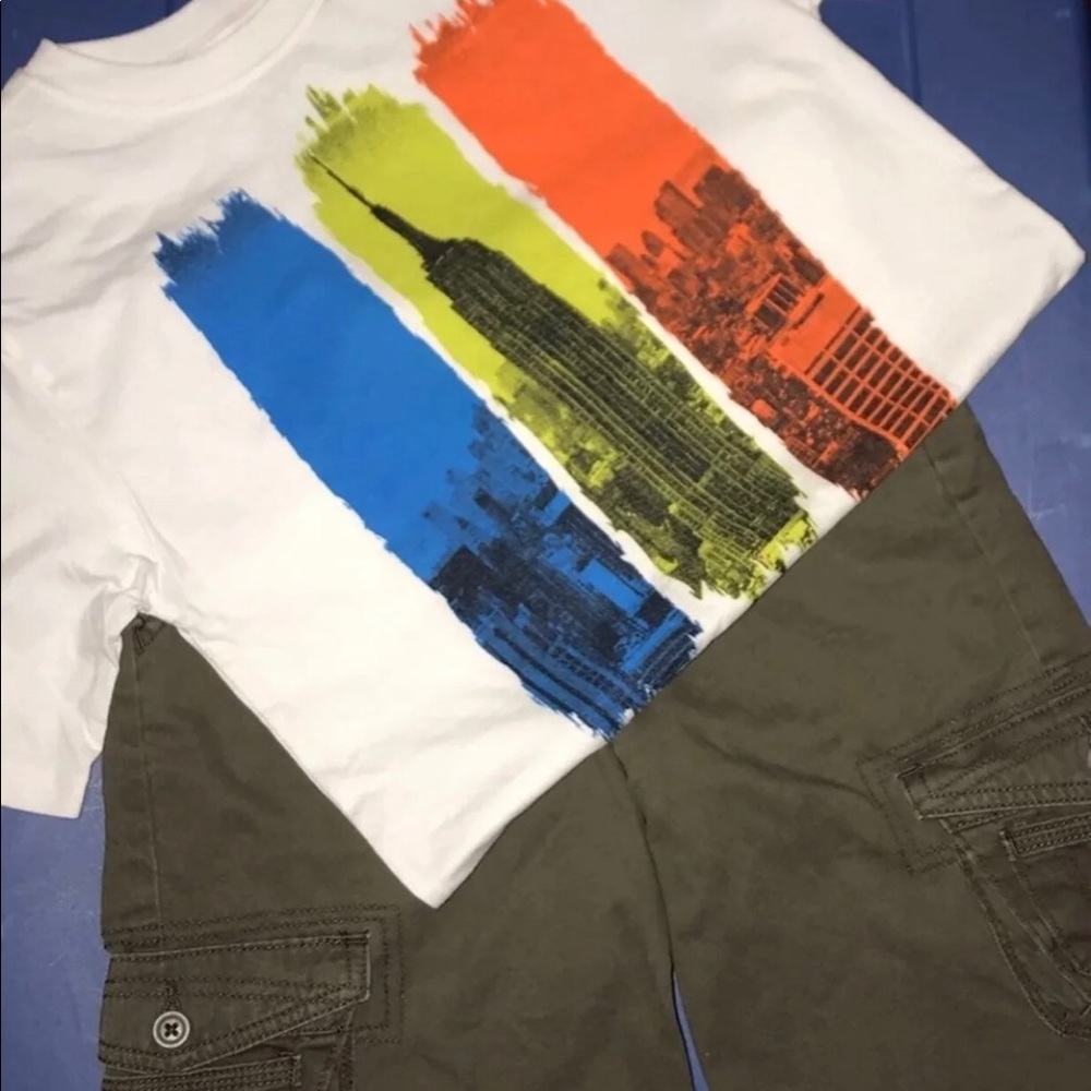 (Lot of 2) Wrangler Carpenter Shorts Sz 10 Boy Top